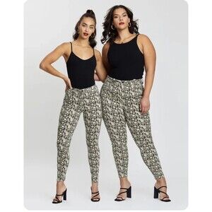 Good American Good Legs Snake Print Jean High Rise Skinny Stretch Womens Size 16